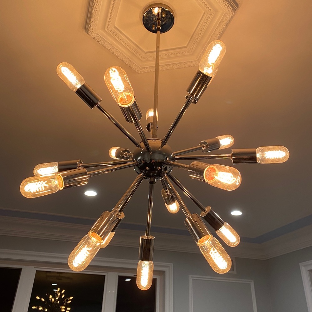 Sputnik 18-light Polished Nickel Chandelier